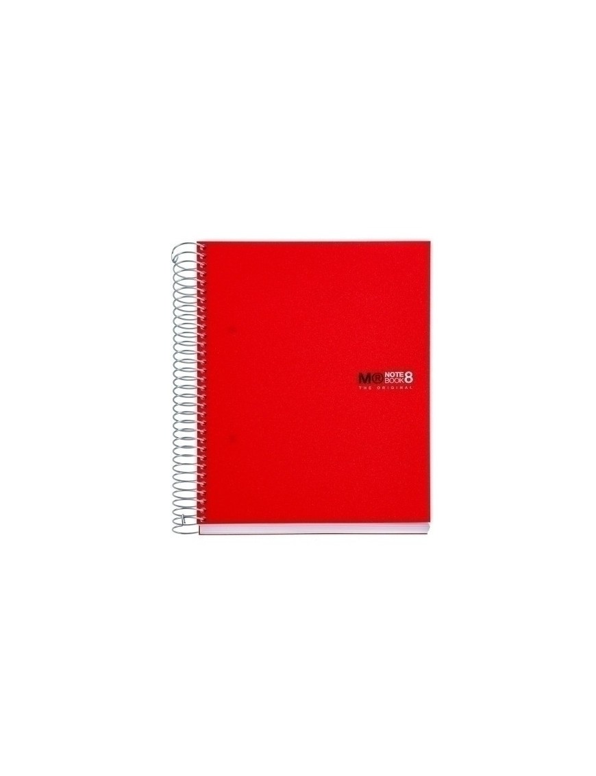 Bloc Miquelrius Notebook 8 Micro.Tapa Pp A5 200H 70G Cuadric.5X5 Rojo
