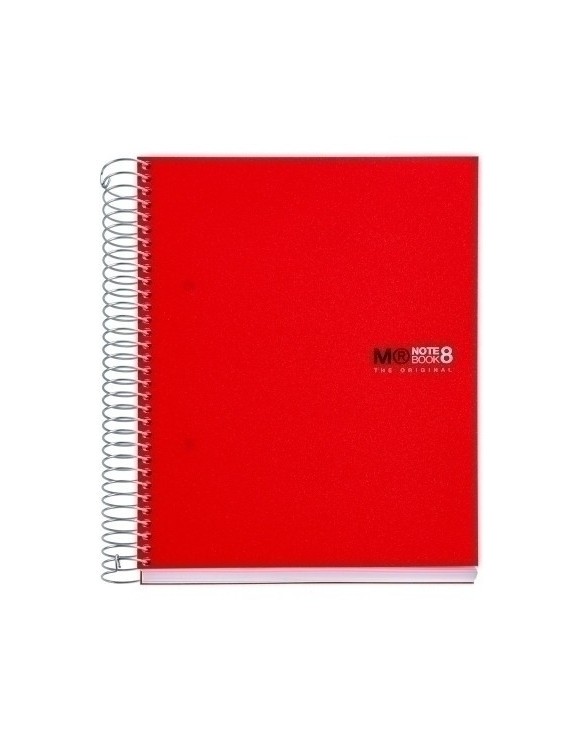 Bloc Miquelrius Notebook 8 Micro.Tapa Pp A5 200H 70G Cuadric.5X5 Rojo