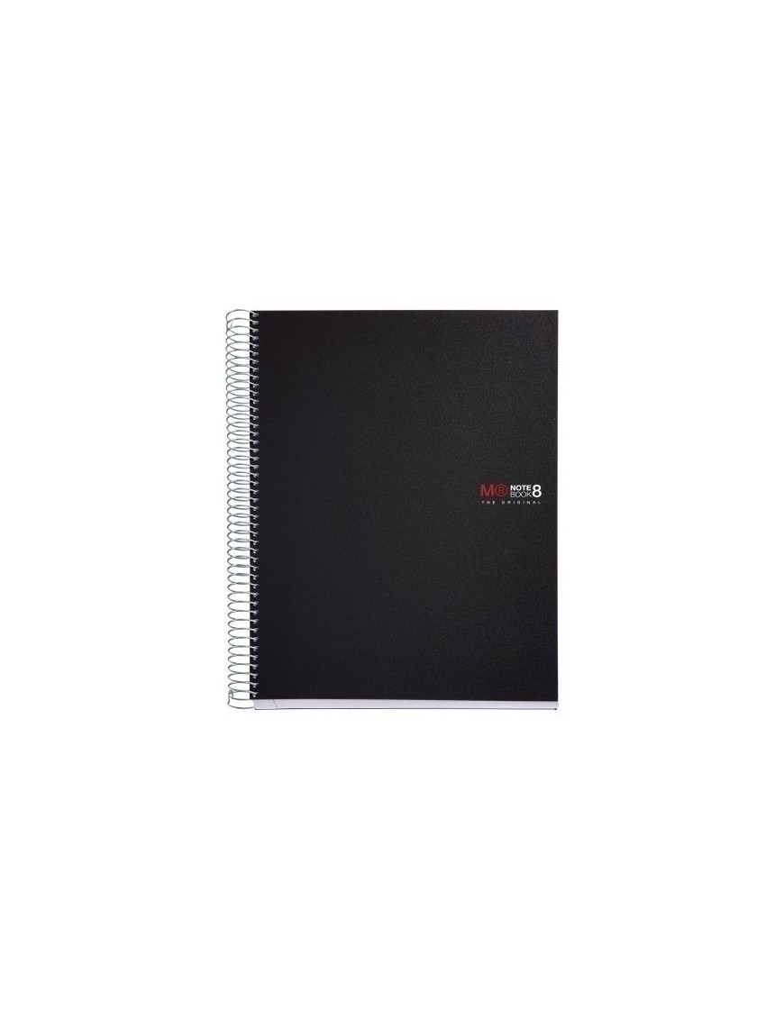 Bloc Miquelrius Notebook 8 Tapa Pp A4 200H Cuadric.5X5 Negro