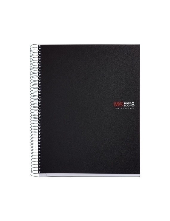 Bloc Miquelrius Notebook 8 Tapa Pp A4 200H Cuadric.5X5 Negro