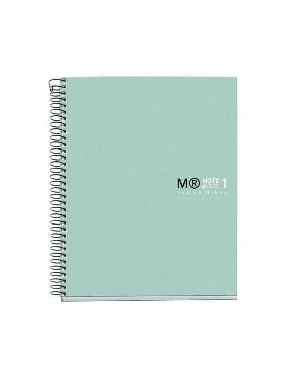 Bloc Miquelrius Original Notebook 1 Micro.Tapa Dura A5 80H 90G Cuadric.5X5 Verde Aqua