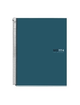 Bloc Miquelrius Original Notebook 4 Micro.Tapa Dura A4 120H 90G Cuadric.5X5 Azul Oceano