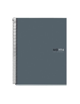 Bloc Miquelrius Original Notebook 4 Micro.Tapa Dura A4 120H 90G Cuadric.5X5 Gris Grafito