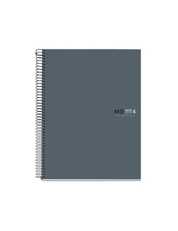 Bloc Miquelrius Original Notebook 4 Micro.Tapa Dura A4 120H 90G Cuadric.5X5 Gris Grafito