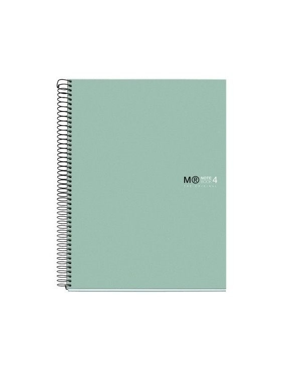 Bloc Miquelrius Original Notebook 4 Micro.Tapa Dura A4 120H 90G Cuadric.5X5 Verde Aqua