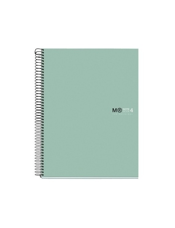 Bloc Miquelrius Original Notebook 4 Micro.Tapa Dura A4 120H 90G Cuadric.5X5 Verde Aqua