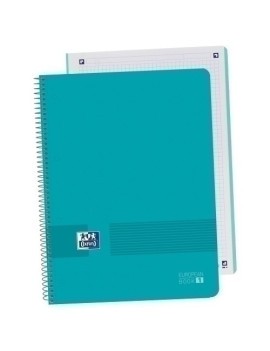 Block Oxf. Eu.Book 1 A4 80H Cd.5 Aqua