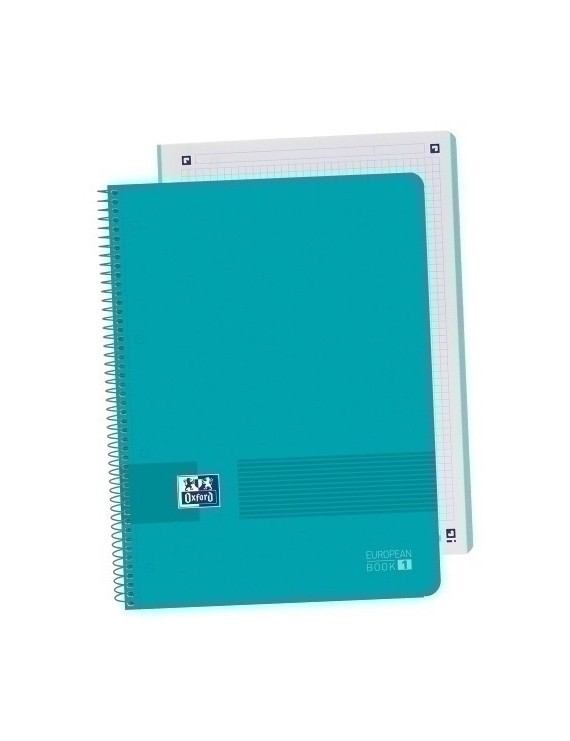 Block Oxf. Eu.Book 1 A4 80H Cd.5 Aqua