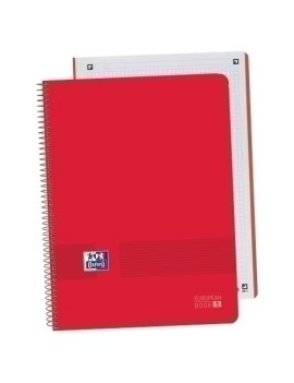 Block Oxf. Eu.Book 1 A4 80H Cd.5 Rojo