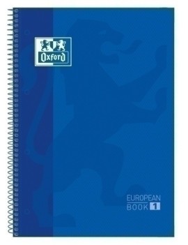 Block Oxf. Eu.Book 1 A4 80H Cd.5 Azul