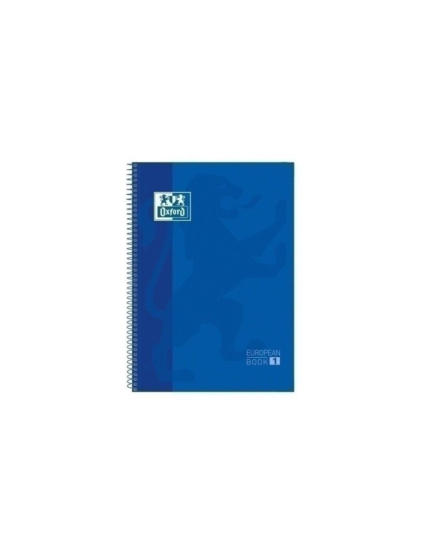 Block Oxf. Eu.Book 1 A4 80H Cd.5 Azul