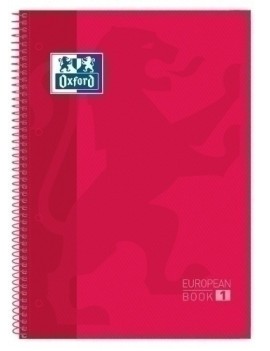 Block Oxf. Eu.Book 1 A4 80H Cd.5 Rojo