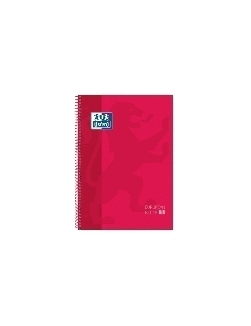 Block Oxf. Eu.Book 1 A4 80H Cd.5 Rojo