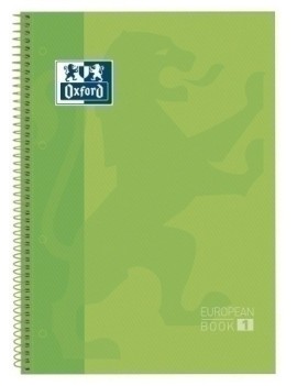 Block Oxf. Eu.Book 1 A4 80H Cd.5 Verde F