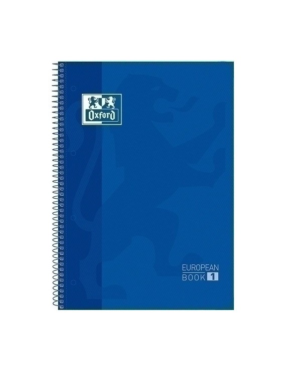 Block Oxf. Eu.Book 1 A4 80H Hz. Azul Osc