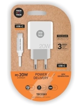 Cargador Techone Doble + Cable Usb-C-Usb