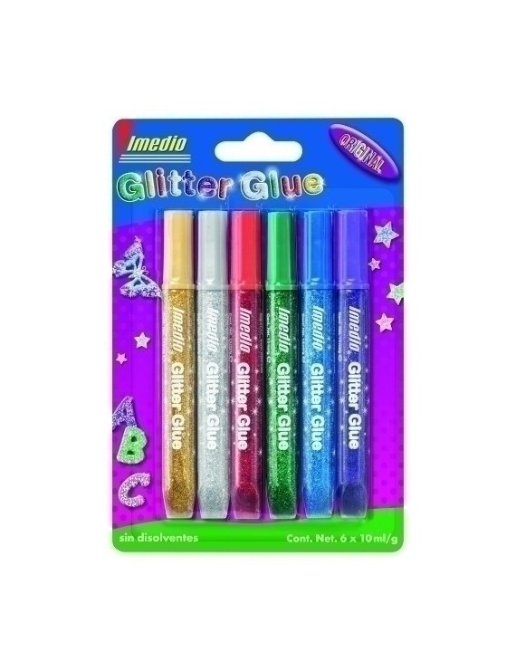 Cola Glitter Glue Imedio Original B/6