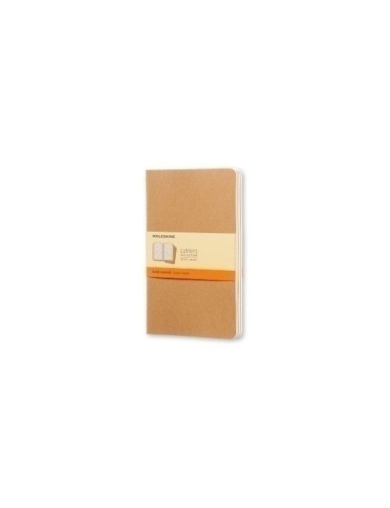 Cuaderno Moleskine Cahier 13X21 80H Horizontal Marron Kraft Set De 3