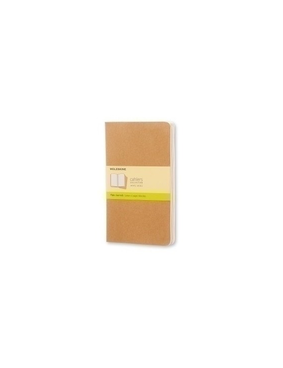 Cuaderno Moleskine Cahier 13X21 80H Lisa Marron Kraft Set De 3