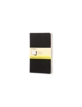 Cuaderno Moleskine Cahier 13X21 80H Lisa Negra Set De 3