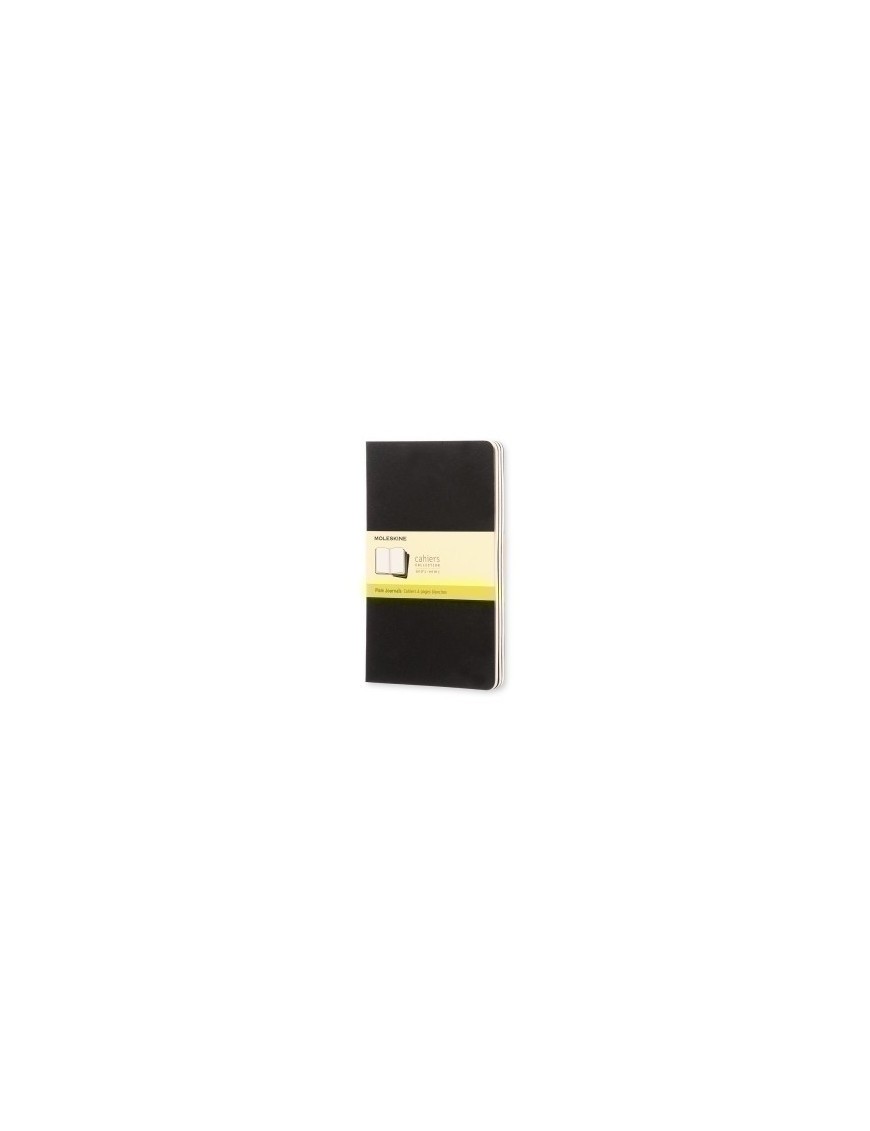 Cuaderno Moleskine Cahier 13X21 80H Lisa Negra Set De 3