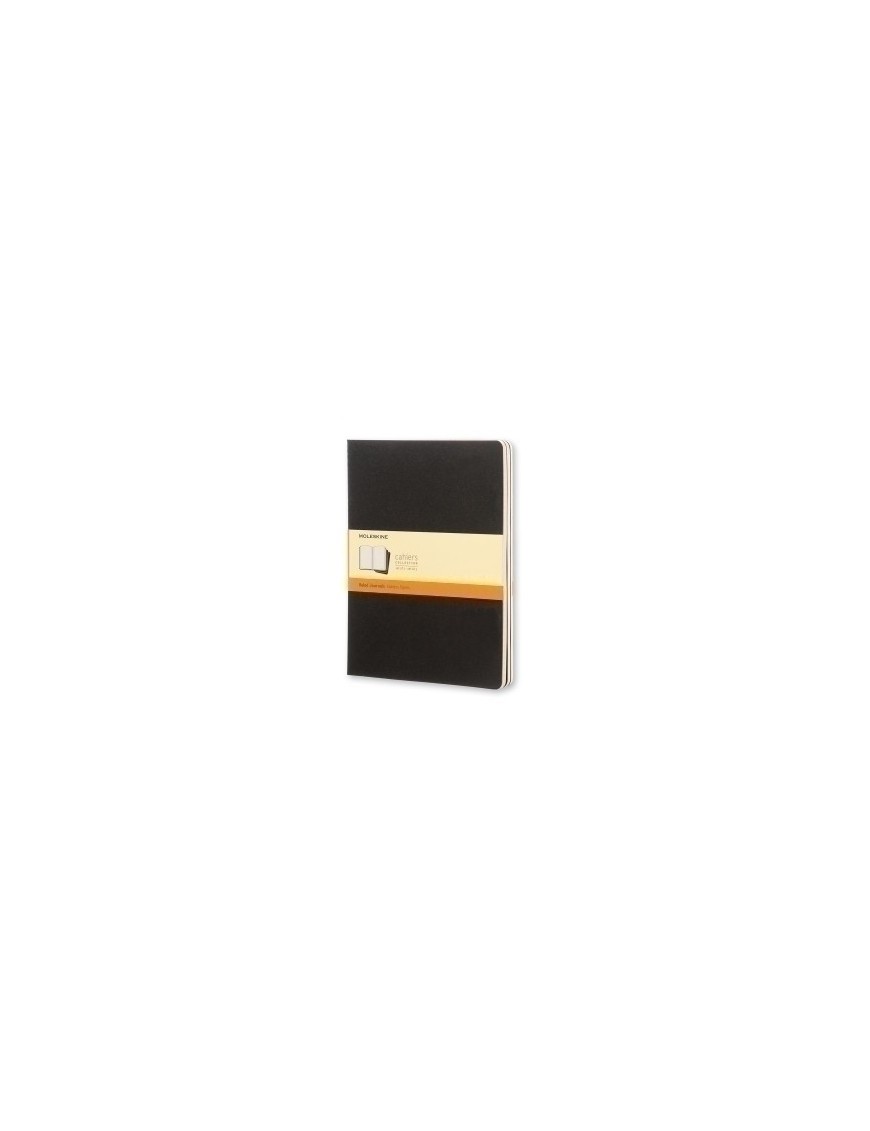 Cuaderno Moleskine Cahier 19X25 120H Horizontal Negra Set De 3