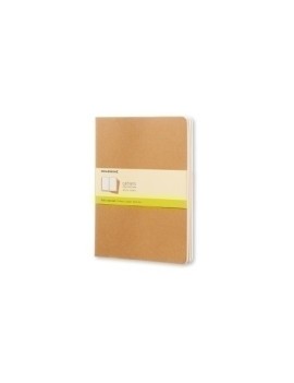 Cuaderno Moleskine Cahier 19X25 120H Lisa Marron Kraft Set De 3