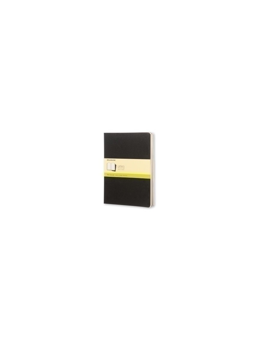 Cuaderno Moleskine Cahier 19X25 120H Lisa Negra Set De 3