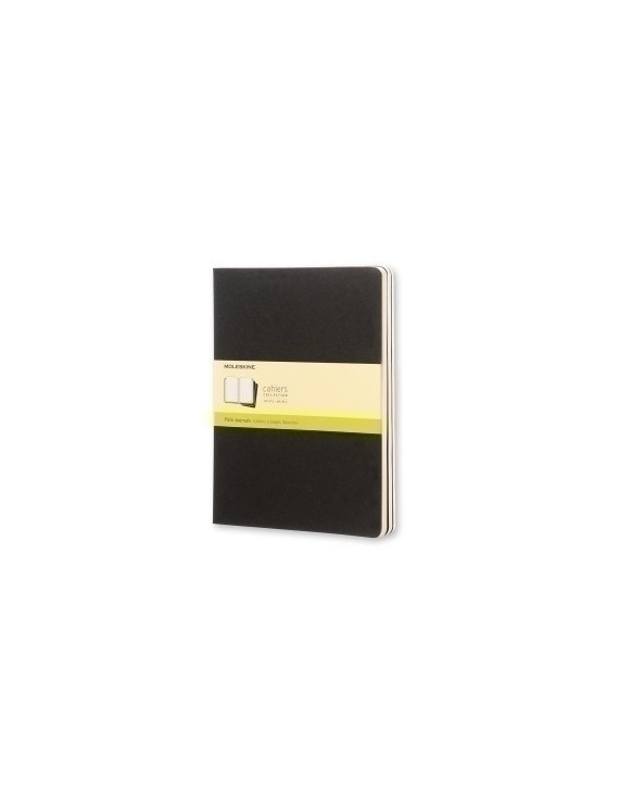 Cuaderno Moleskine Cahier 19X25 120H Lisa Negra Set De 3