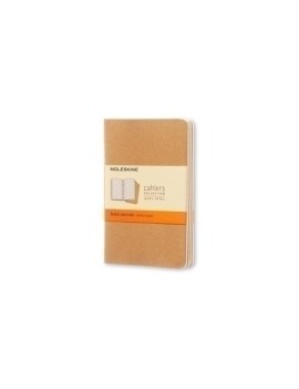 Cuaderno Moleskine Cahier 9X14 64H Horizontal Marron Kraft Set De 3