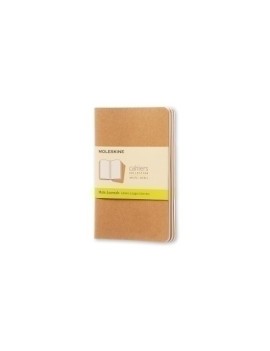 Cuaderno Moleskine Cahier 9X14 64H Lisa Marron Kraft Set De 3