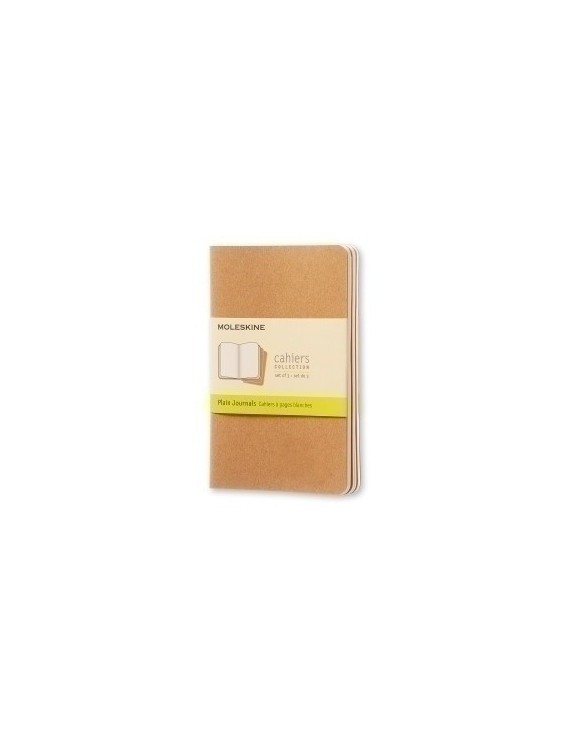 Cuaderno Moleskine Cahier 9X14 64H Lisa Marron Kraft Set De 3