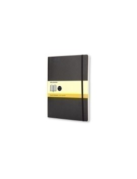 Cuaderno Moleskine Clasico Tapa Blanda 19X25 192H 70Gr. Cuadriculada Con Goma Negra