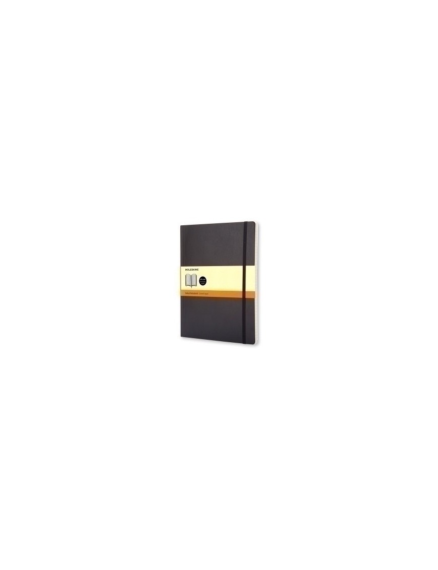 Cuaderno Moleskine Clasico Tapa Blanda 19X25 192H 70Gr. Horizontal Con Goma Negra