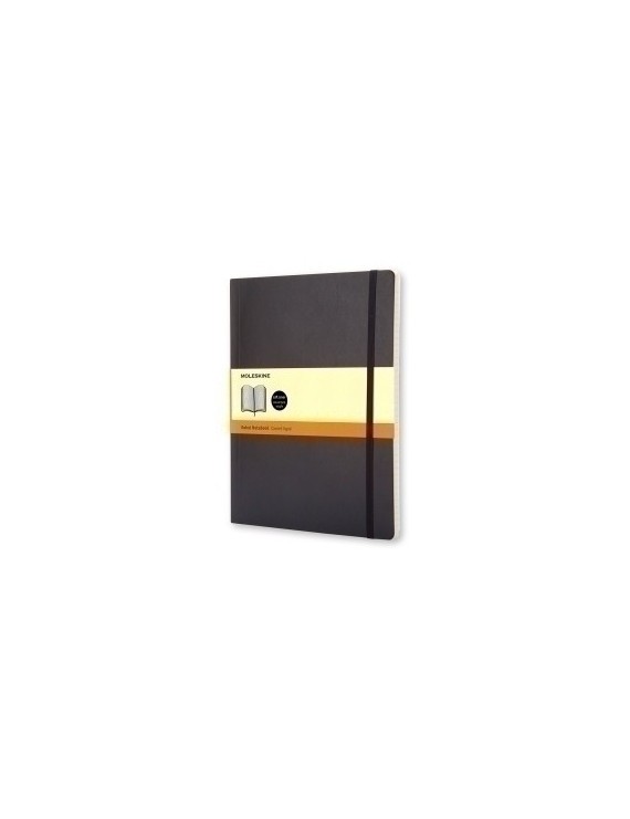 Cuaderno Moleskine Clasico Tapa Blanda 19X25 192H 70Gr. Horizontal Con Goma Negra