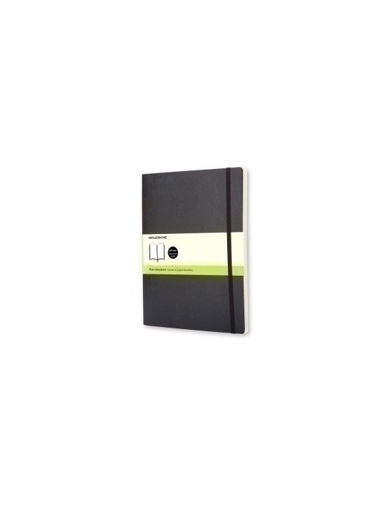 Cuaderno Moleskine Clasico Tapa Blanda 19X25 192H 70Gr. Lisa Con Goma Negra