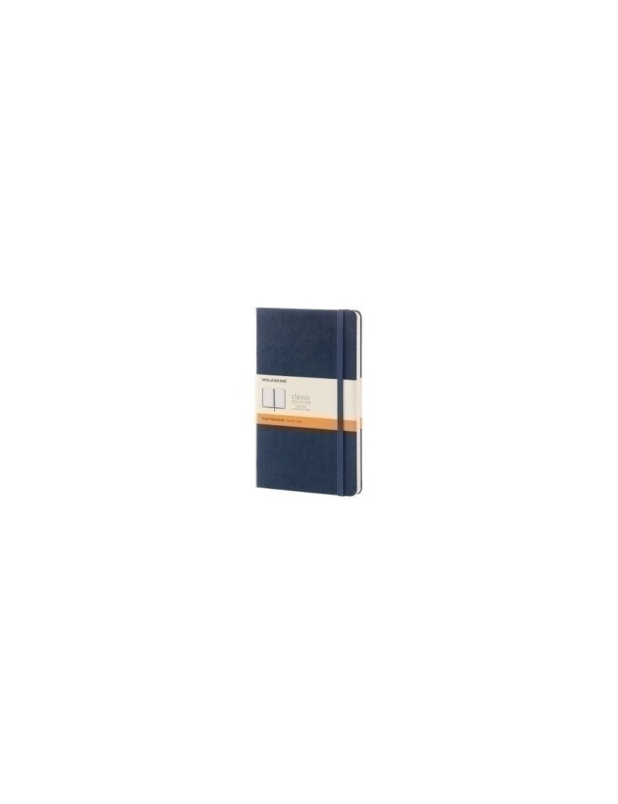 Cuaderno Moleskine Clasico Tapa Dura 13X21 240H 70Gr. Horizontal Con Goma Azul