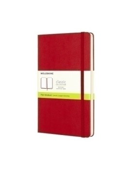 Cuaderno Moleskine Clasico Tapa Dura 13X21 240H 70Gr. Lisa Con Goma Roja