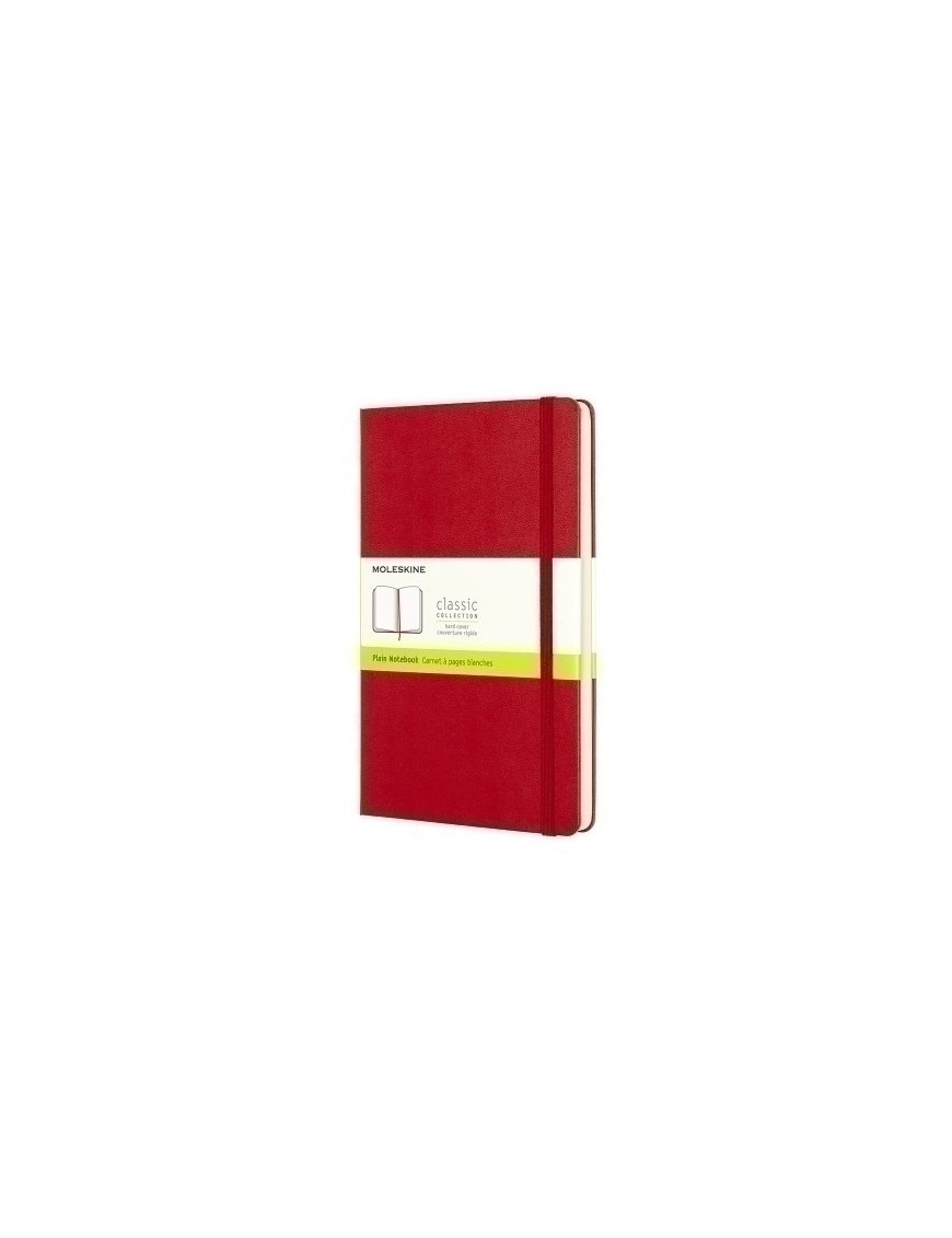 Cuaderno Moleskine Clasico Tapa Dura 13X21 240H 70Gr. Lisa Con Goma Roja