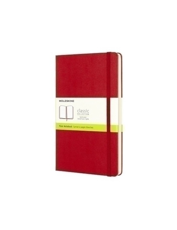 Cuaderno Moleskine Clasico Tapa Dura 13X21 240H 70Gr. Lisa Con Goma Roja