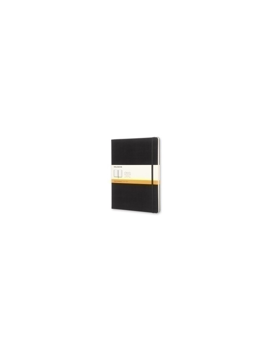 Cuaderno Moleskine Clasico Tapa Dura 19X25 192H 70Gr. Horizontal Con Goma Negra