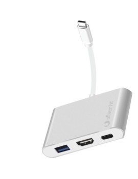 Hub Silver Ht Usb-C A 3 En 1