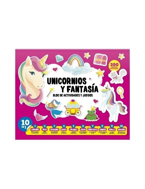 Juego Imagiland Bloc De Actividades Y Juegos Unicornios Y Fantasia