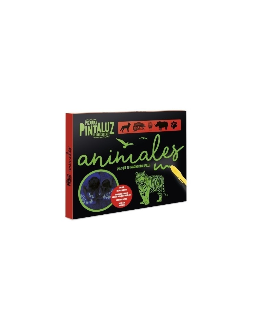 Juego Imagiland Pizarra Pintaluz Fluorescente Animales