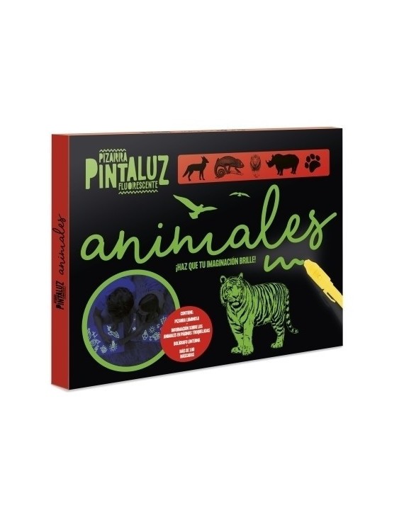 Juego Imagiland Pizarra Pintaluz Fluorescente Animales