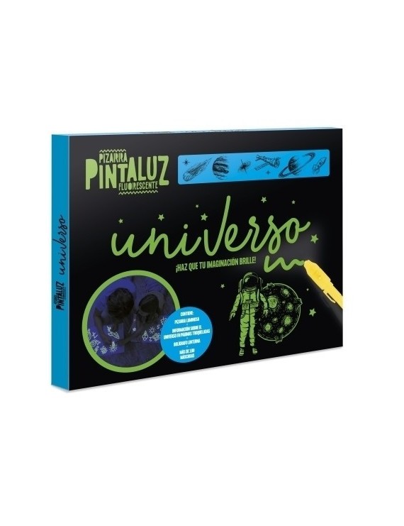 Juego Imagiland Pizarra Pintaluz Fluorescente Universo