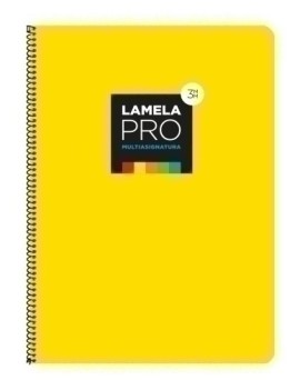 Lamela Bloc Tapa Extra Dura Fº 100H Cuadrovia 3 Mm Amarillo (5 Colores En Banda)