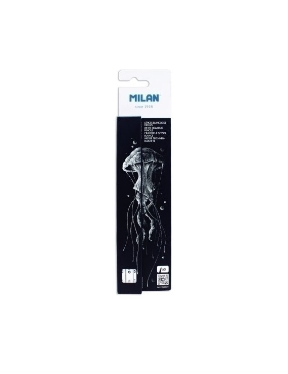 Lapices Milan Dibujo 4 Mm Blancos Est.3