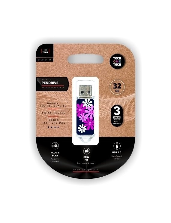 Memoria Usb 32Gb Techone Flower Power