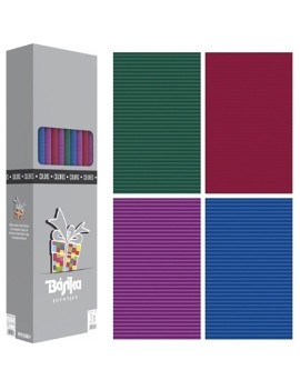 Papel De Regalo Rollo Basika 1X3 M (Caja De 40) Colores